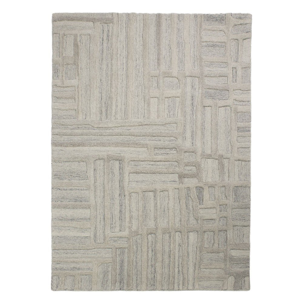 Szürkésbézs kézi szövésű gyapjú szőnyeg 200x300 cm Elva  – Flair Rugs