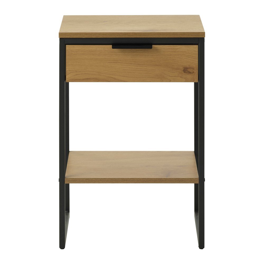 Tárolóasztal tölgyfa dekorral 30x40 cm Cesura – Unique Furniture