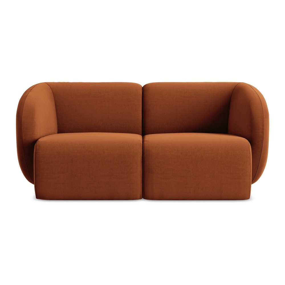 Terrakotta színű bársony kanapé 174 cm Lani – Makamii