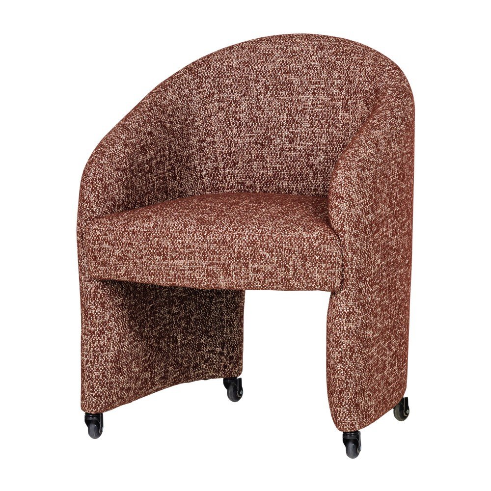 Terrakotta színű kárpitozott irodai szék Cordo – WOOOD