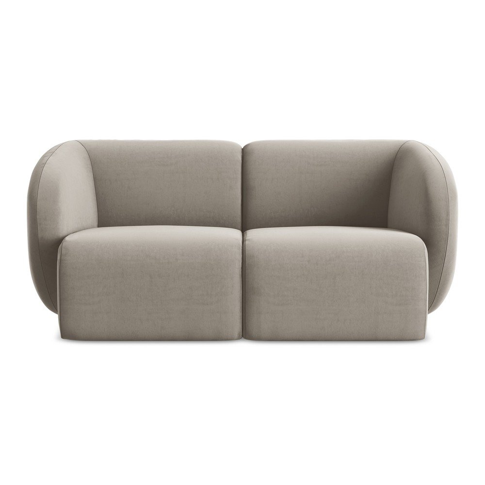 Világosbarna bársony kanapé 174 cm Lani – Makamii