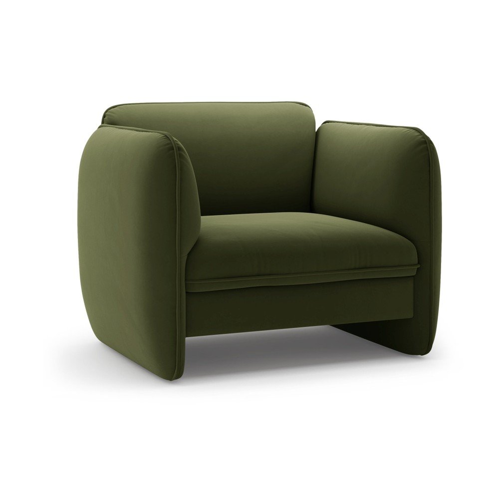 Zöld bársony fotel Georgia – Micadoni