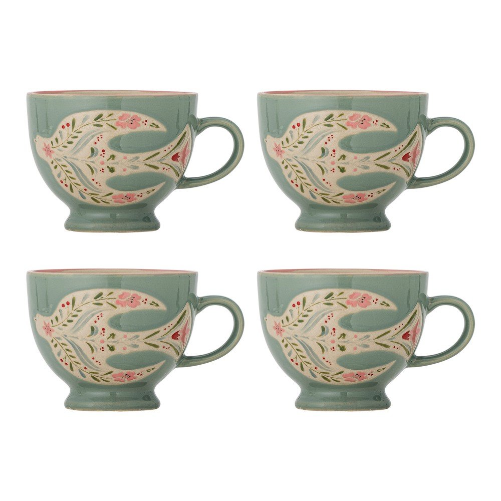 Zöld kerámia bögre szett 4 db-os 400 ml Rosalynde – Bloomingville