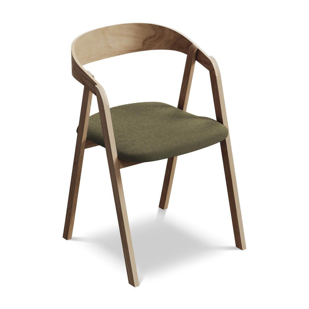 Zöld tömörfa étkezőfotel Erika – Makamii