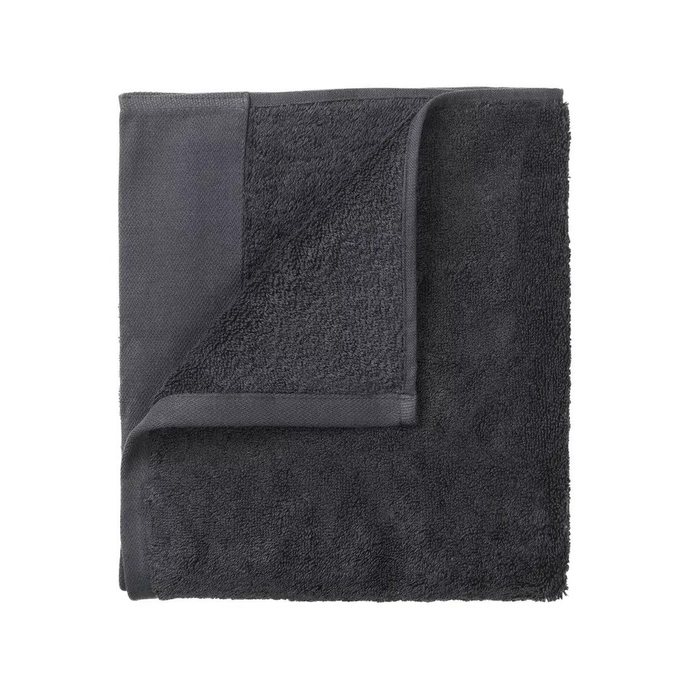 Antracitszürke frottír bio pamut törölköző szett 2 db-os 30x50 cm Riva – Blomus