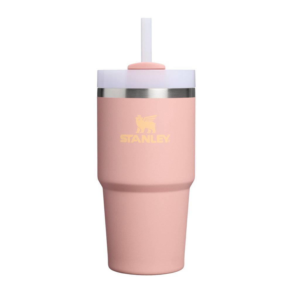 Barackszínű rozsdamentes acél termosz szívószállal 600 ml Quencher H2.O FlowState™ Tumble Peach Rose – Stanley