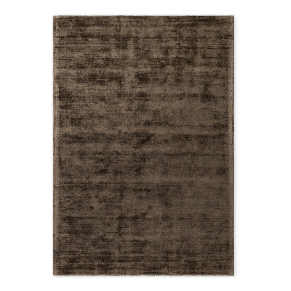 Barna kézi szövésű viszkóz szőnyeg 80x150 cm Noemi – Vikosa