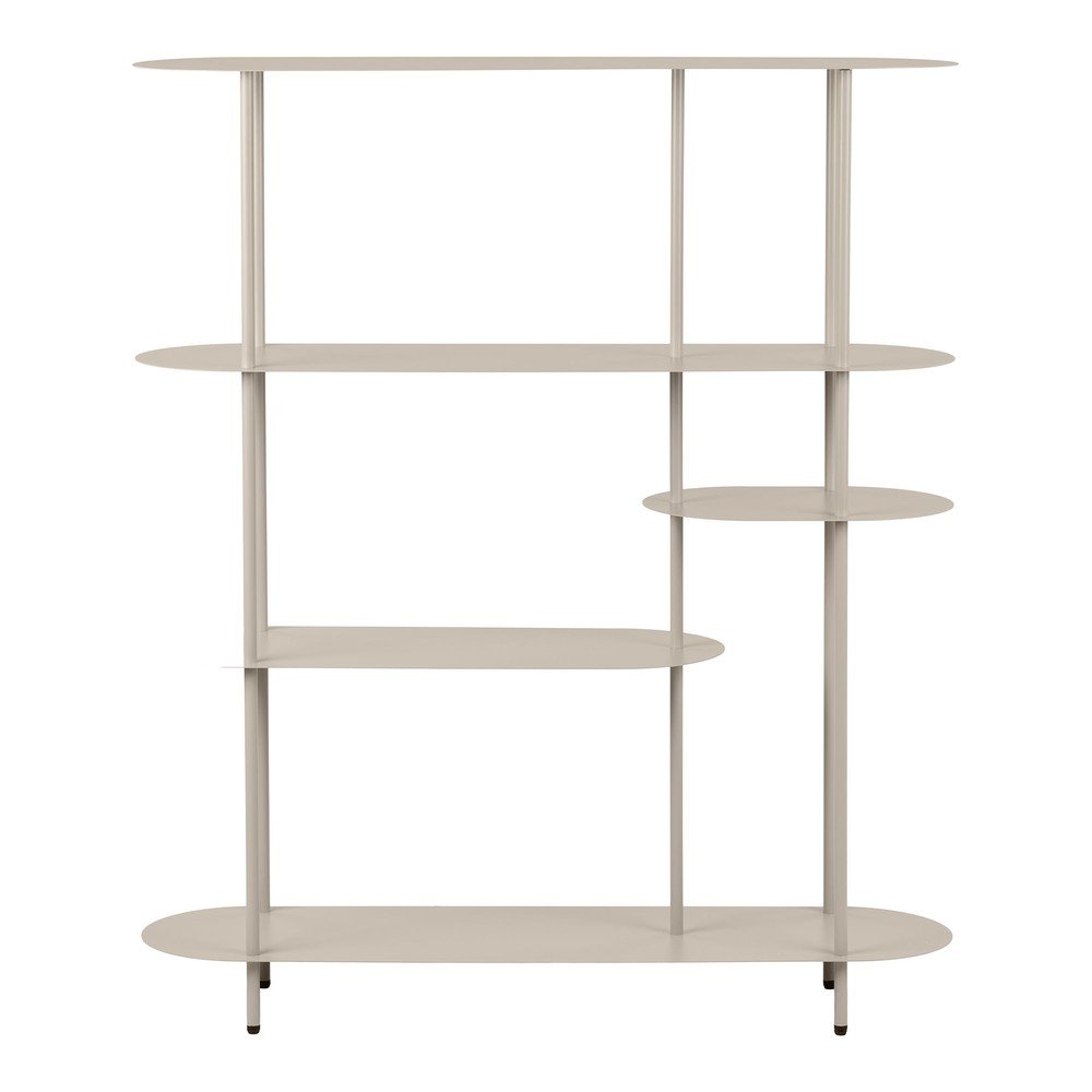 Bézs fém polcos állvány 118x139x31 cm Rieti – House Nordic