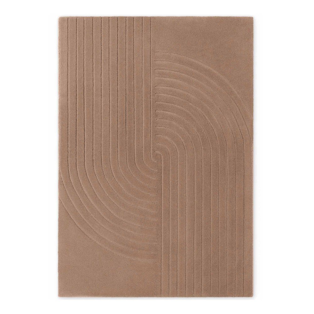 Bézs kézi szövésű gyapjú szőnyeg 160x230 cm Arcura – Vikosa