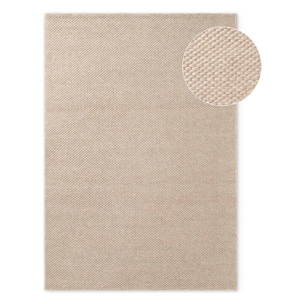 Bézs kézi szövésű gyapjú szőnyeg 160x230 cm Lyon Beans – Elle Decoration