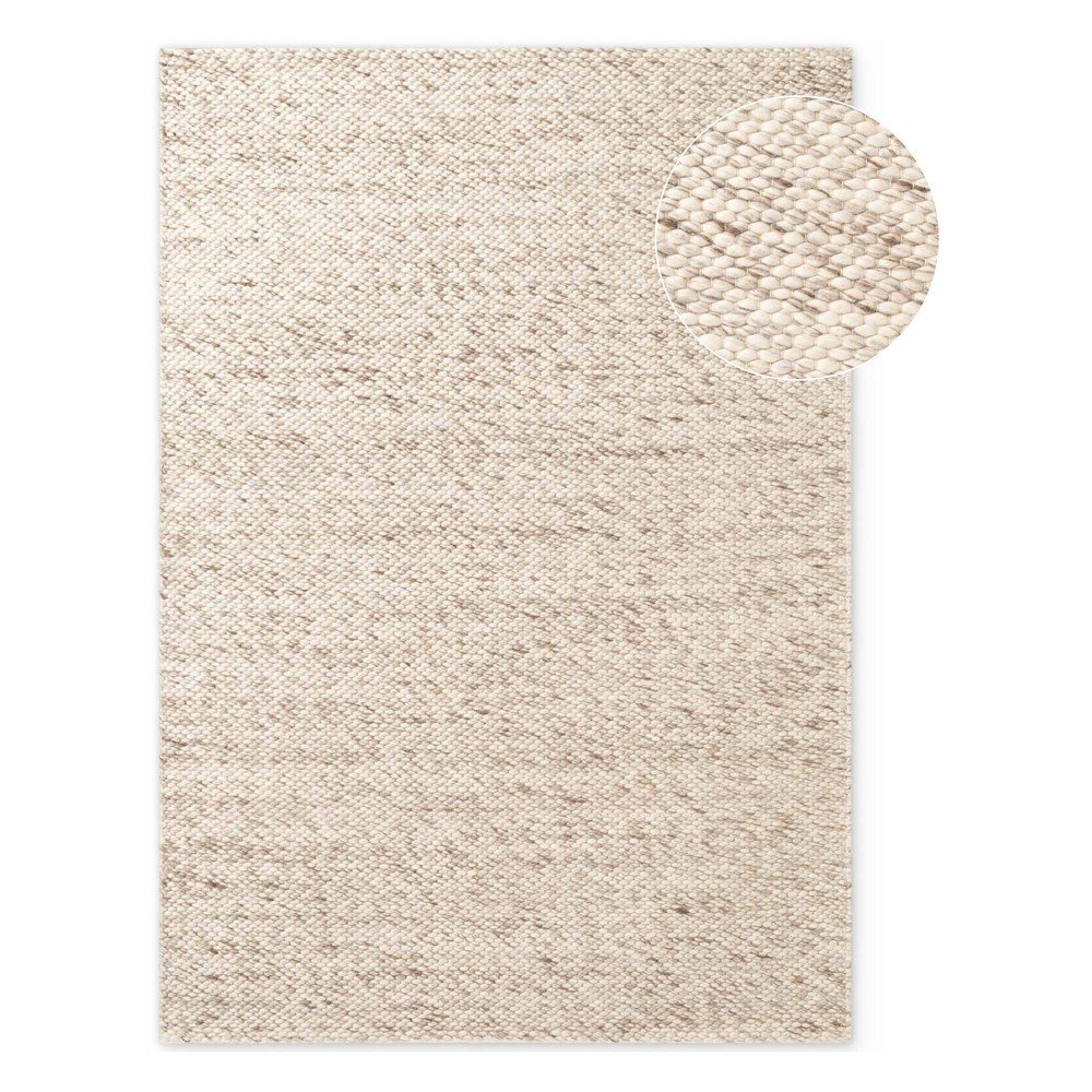 Bézs-natúr színű kézi szövésű gyapjú szőnyeg 160x230 cm Lyon Beans – Elle Decoration