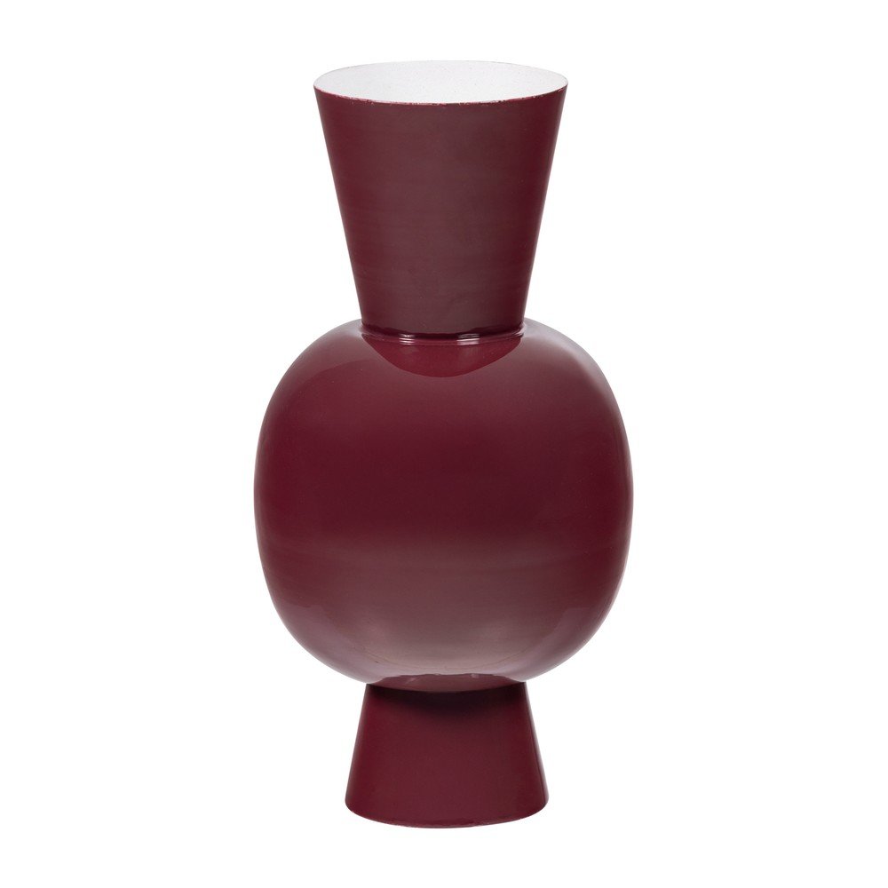 Borvörös fém váza (magasság 38 cm) Auri – WOOOD