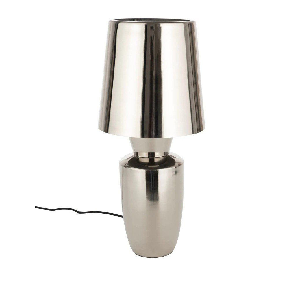 Ezüstszínű fém asztali lámpa fém búrával (magasság 42 cm) Classy – Zuiver