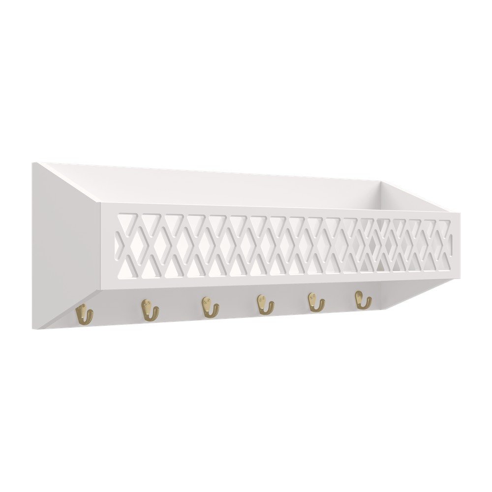 Fehér fali gyerek fogas 75x25 cm Harlequin – Cam Cam Copenhagen