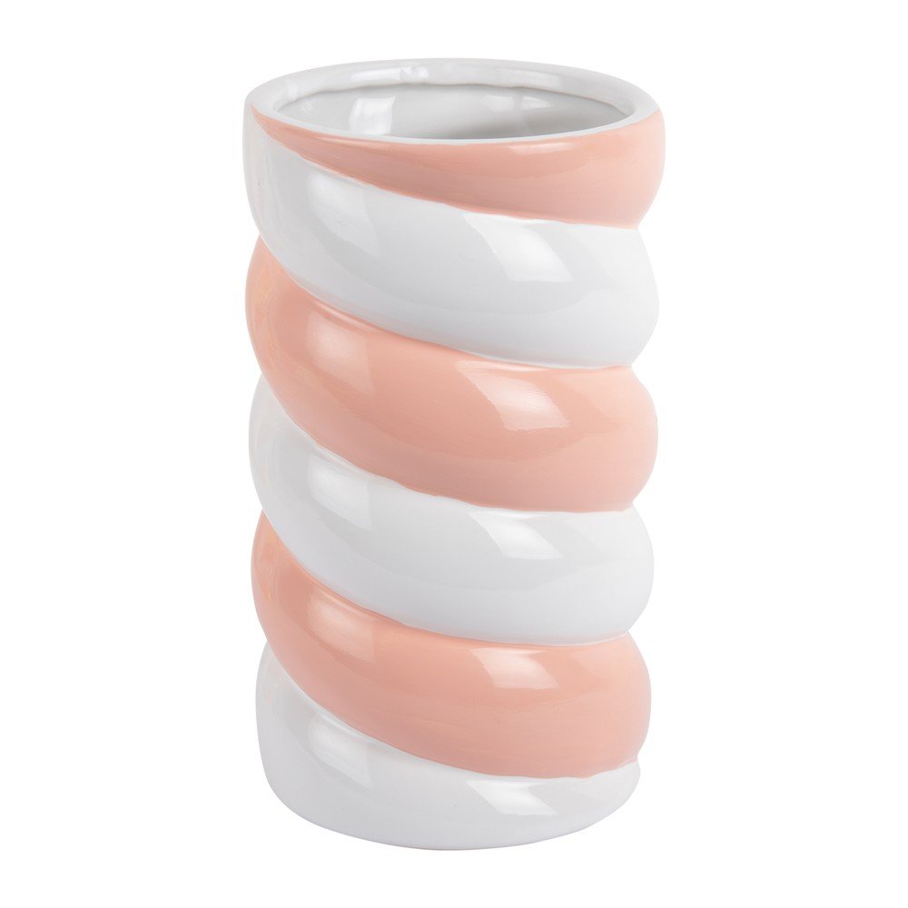 Fehér-rózsaszín kerámia váza (magasság 23 cm) Marshmallow – PT LIVING