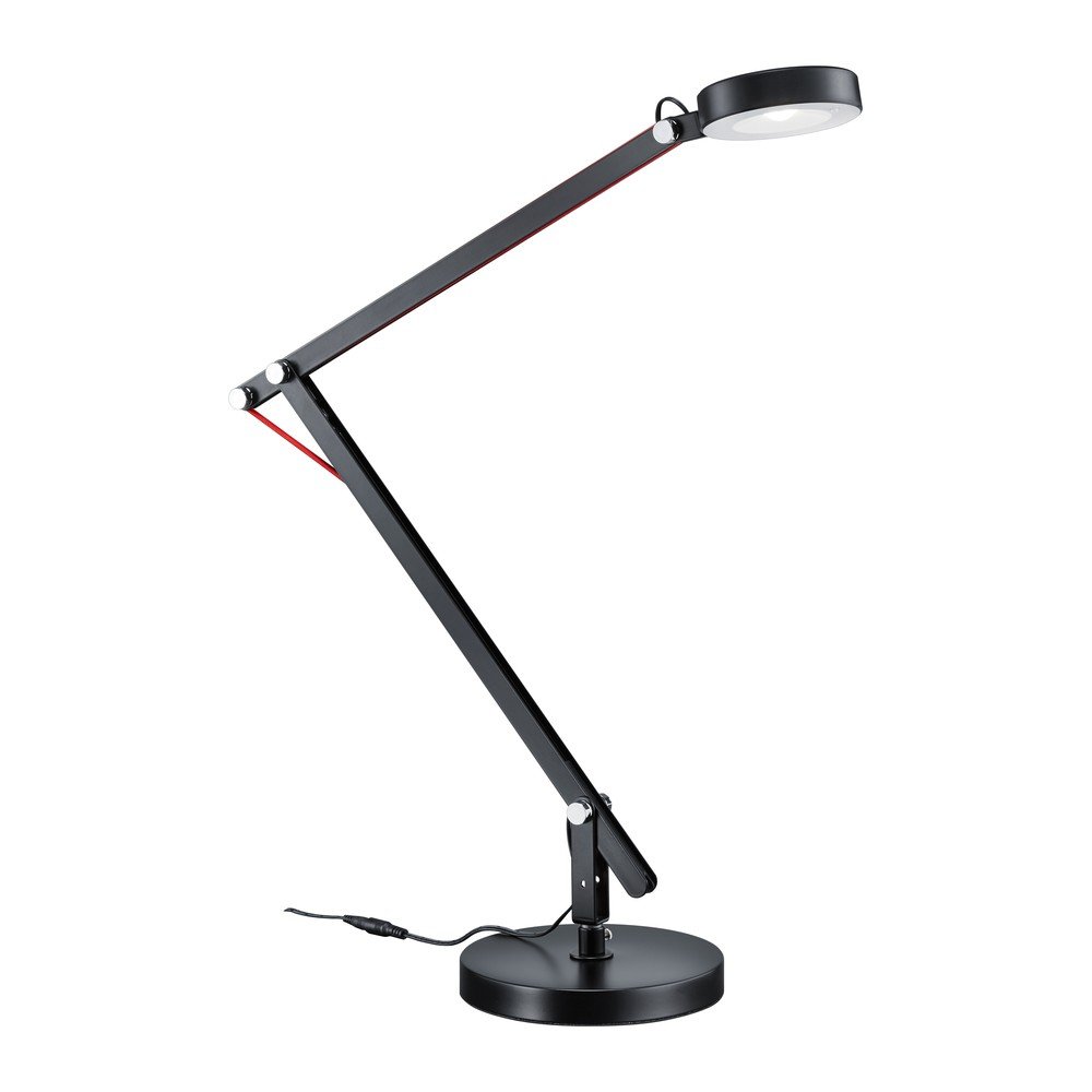 Fekete LED asztali lámpa hajlítható szerkezettel (magasság 90 cm) Amsterdam – Trio