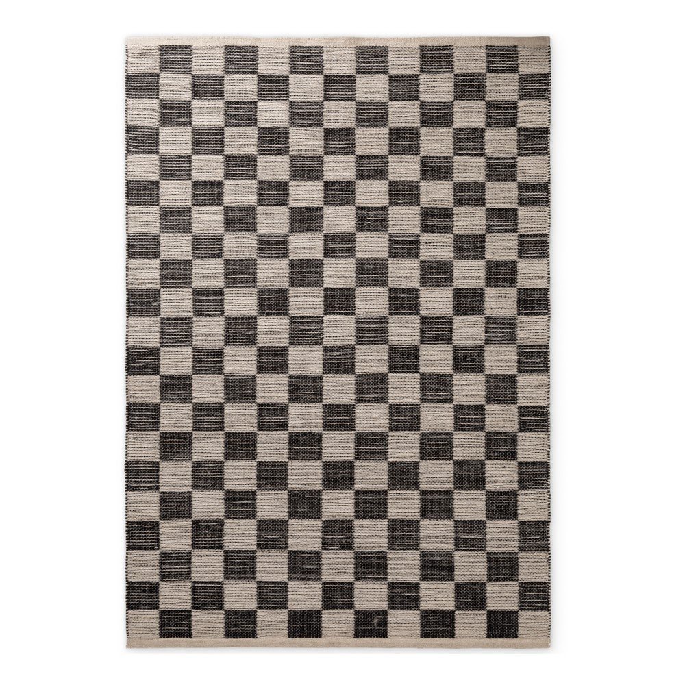 Fekete-krémszínű kétoldalas-kézi szövésű jutakeverék szőnyeg 120x170 cm Rex – Hanse Home