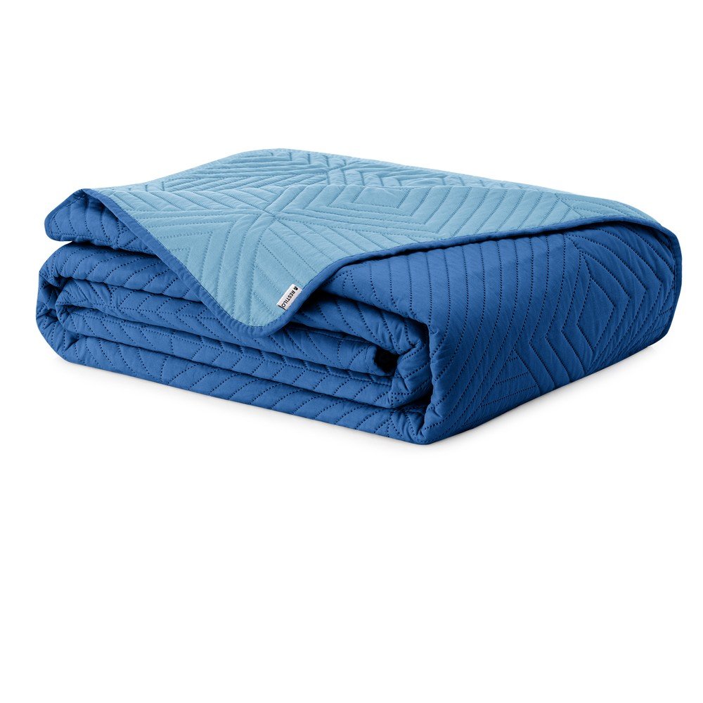 Kék mikroszálas steppelt ágytakaró 240x260 cm Softa – Restilo