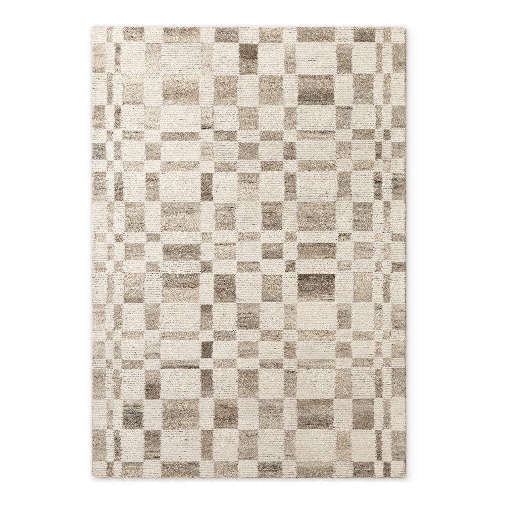Krémszínű kézi szövésű gyapjú szőnyeg 120x180 cm Boho 1.0 Structa – Vikosa