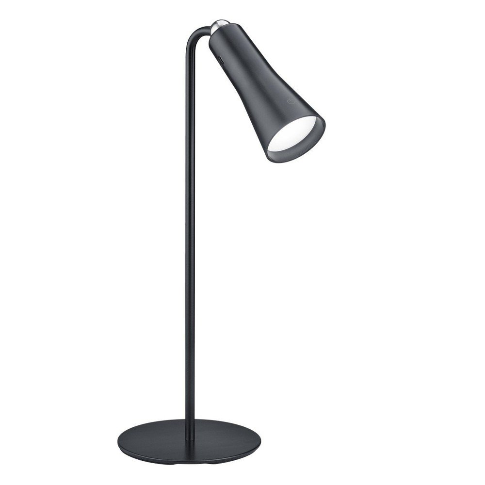 Matt fekete fém LED asztali lámpa (magasság 36 cm) Maxi – Reality