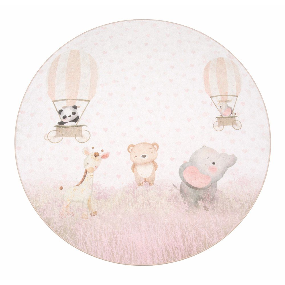 Mosható gyerek szőnyeg ø120 cm Dainty Animals – Mila Home