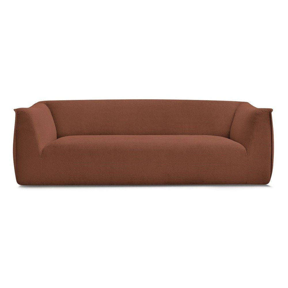 Narancssárga kordbársony kanapé 242 cm Giorgia – Bobochic Paris