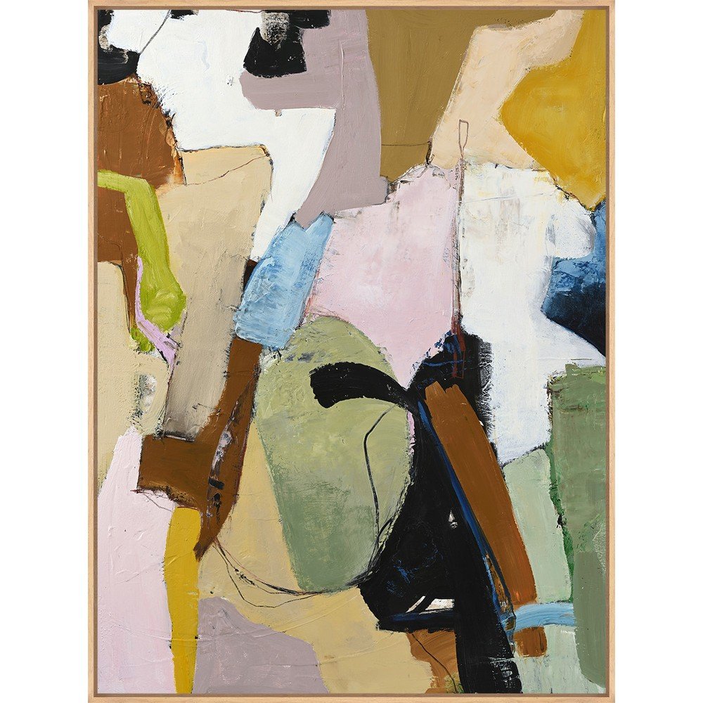 Nyomtatott-kézzel festett részletekkel keretezett-vászon kép 93x117 cm Out Of Ordinary – Malerifabrikken