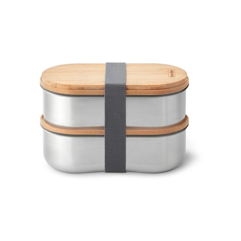 Osztott uzsonnás doboz 2 db-os Bento – Black + Blum