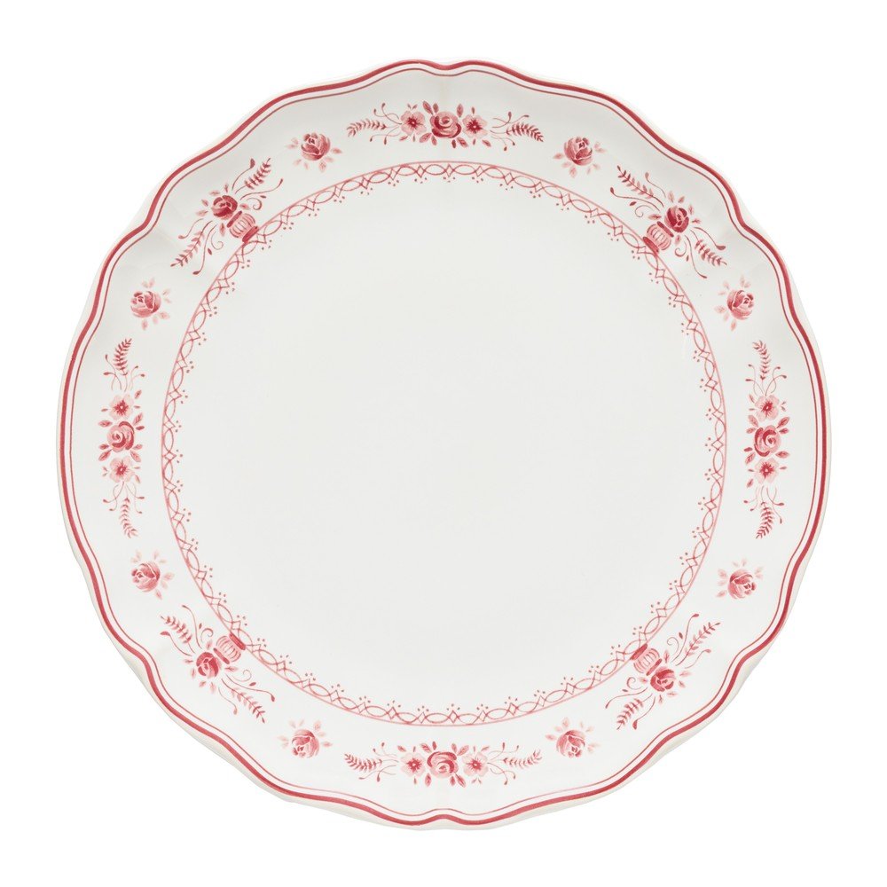 Piros-fehér kőedény tányér ø 27 cm Vila – Costa Nova