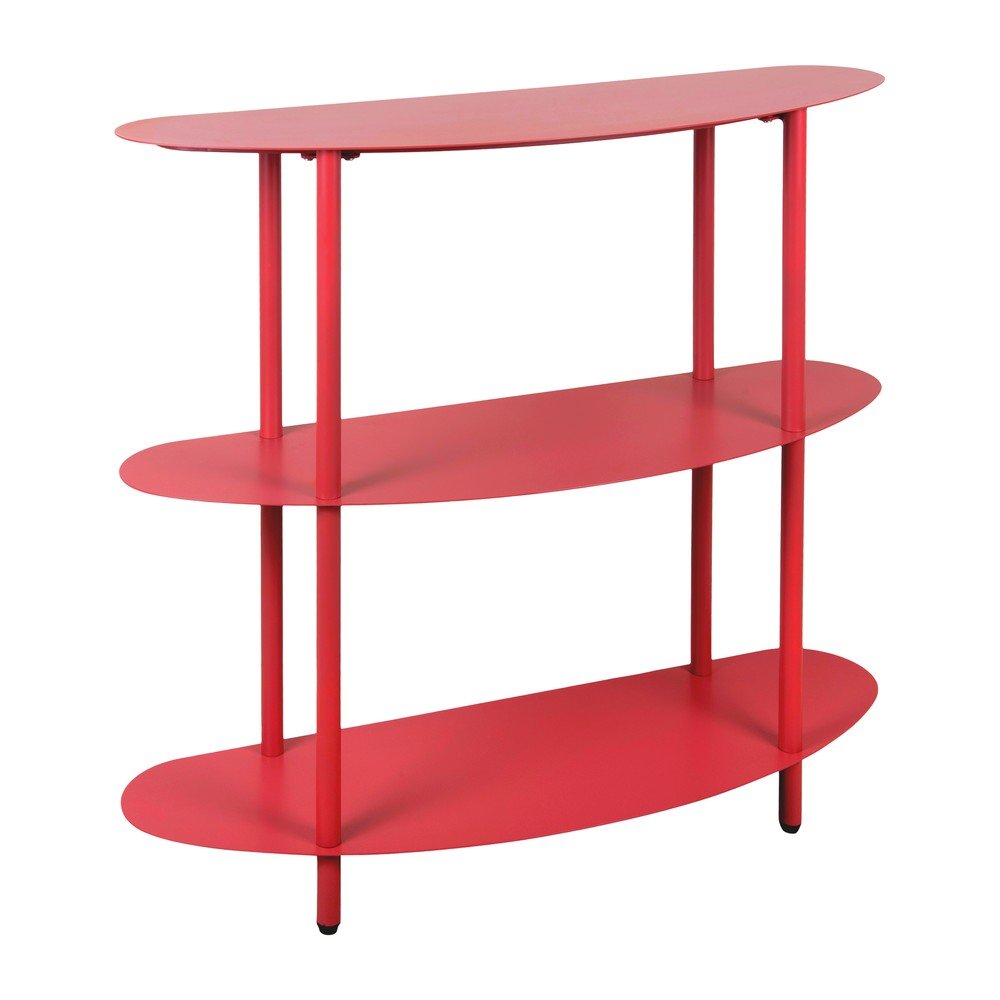 Piros fém polcos állvány 90x82x28 cm Cool Retro – Leitmotiv
