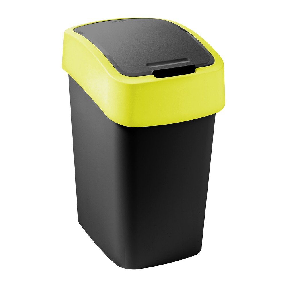 Sárga-fekete műanyag szelektív szemetes 9 l Flip Bin – Curver