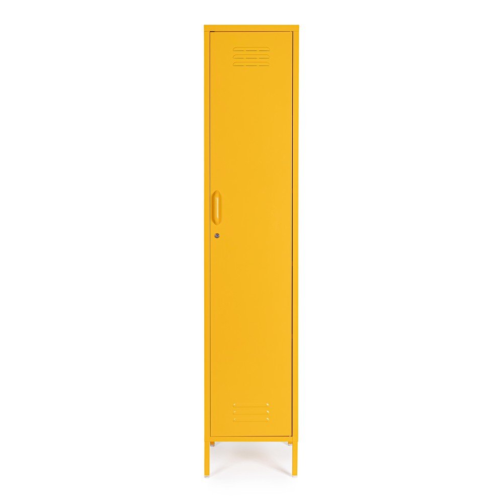 Sárga fém zárható szekrény 38x185x46 cm Cambridge – Yes Everyday