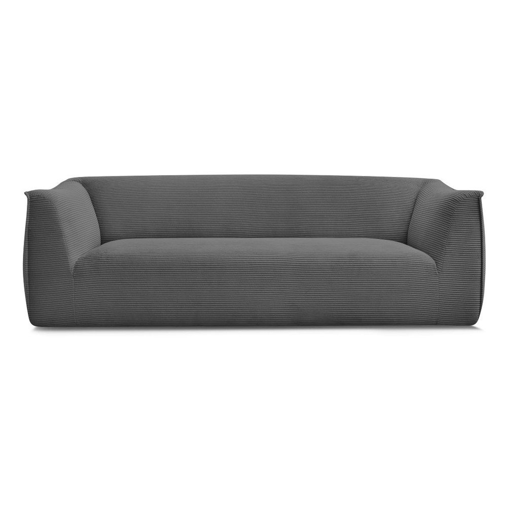 Sötétszürke kordbársony kanapé 242 cm Giorgia – Bobochic Paris