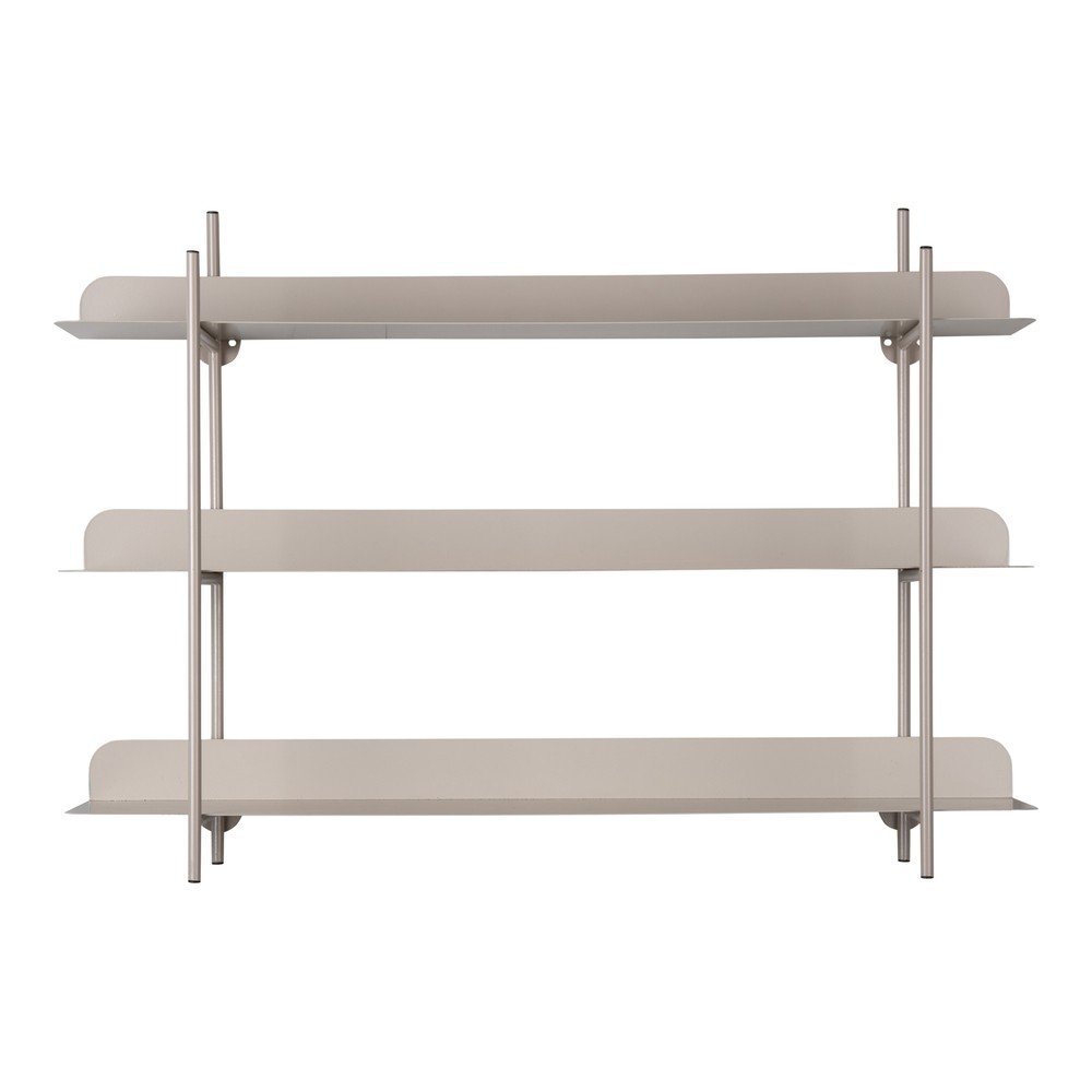 Szürke többszintes fém fali polc 60 cm Riqueza Tres – PT LIVING