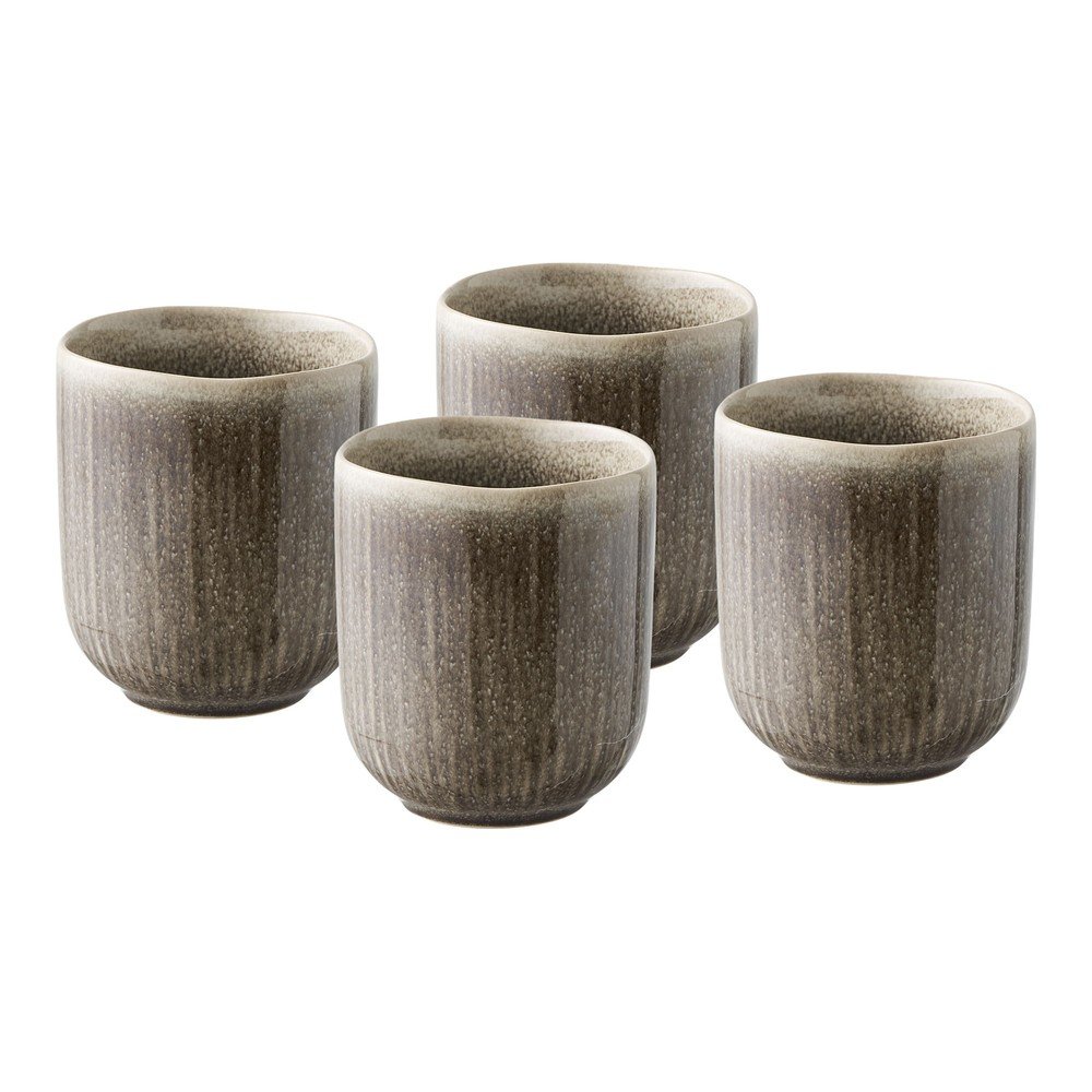 Szürkésbézs kőedény csésze szett 4 db-os 360 ml Viola – House Nordic