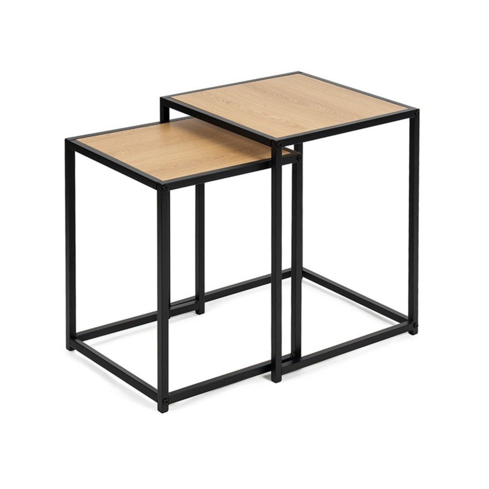 Tárolóasztal szett tölgyfa dekorral 2 db-os  38x38 cm Noah – Bonami Essentials