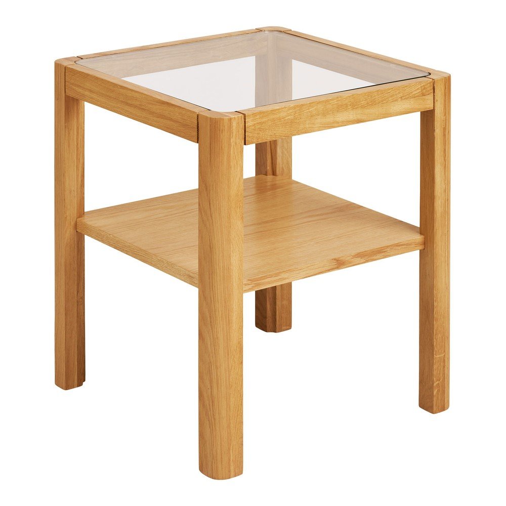 Tárolóasztal üveg asztallappal 40x40 cm Lourmarin – House Nordic
