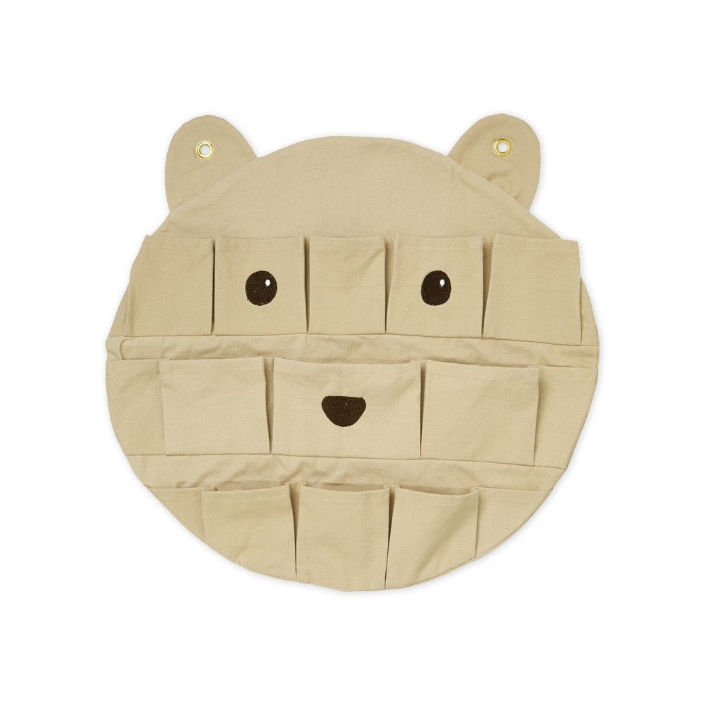 Világosbarna textil játéktároló doboz  50x5x50 cm Bear – Cam Cam Copenhagen