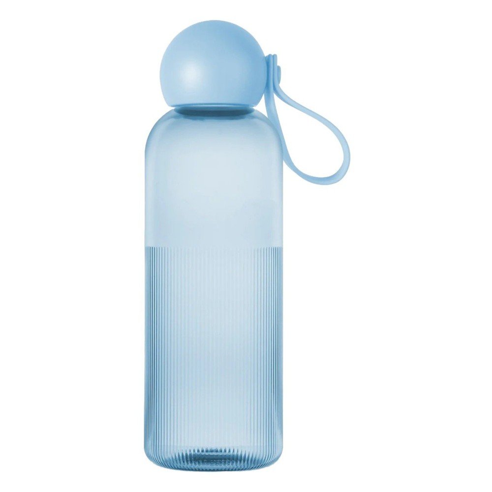 Világoskék újrahasznosított műanyag utazó ivópalack 600 ml Ture – Sagaform