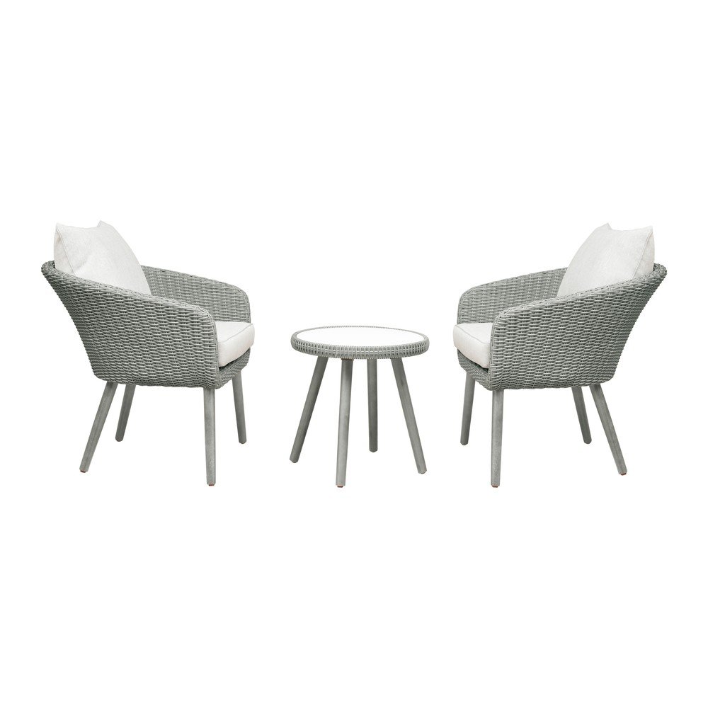 Világosszürke kerti lounge szett Bistro – Unique Furniture