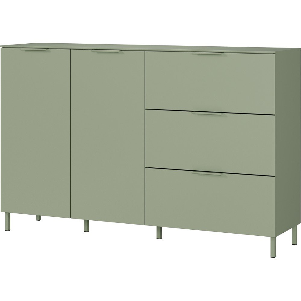 Zöld matt komód 151x98x40 cm Savoca – Germania