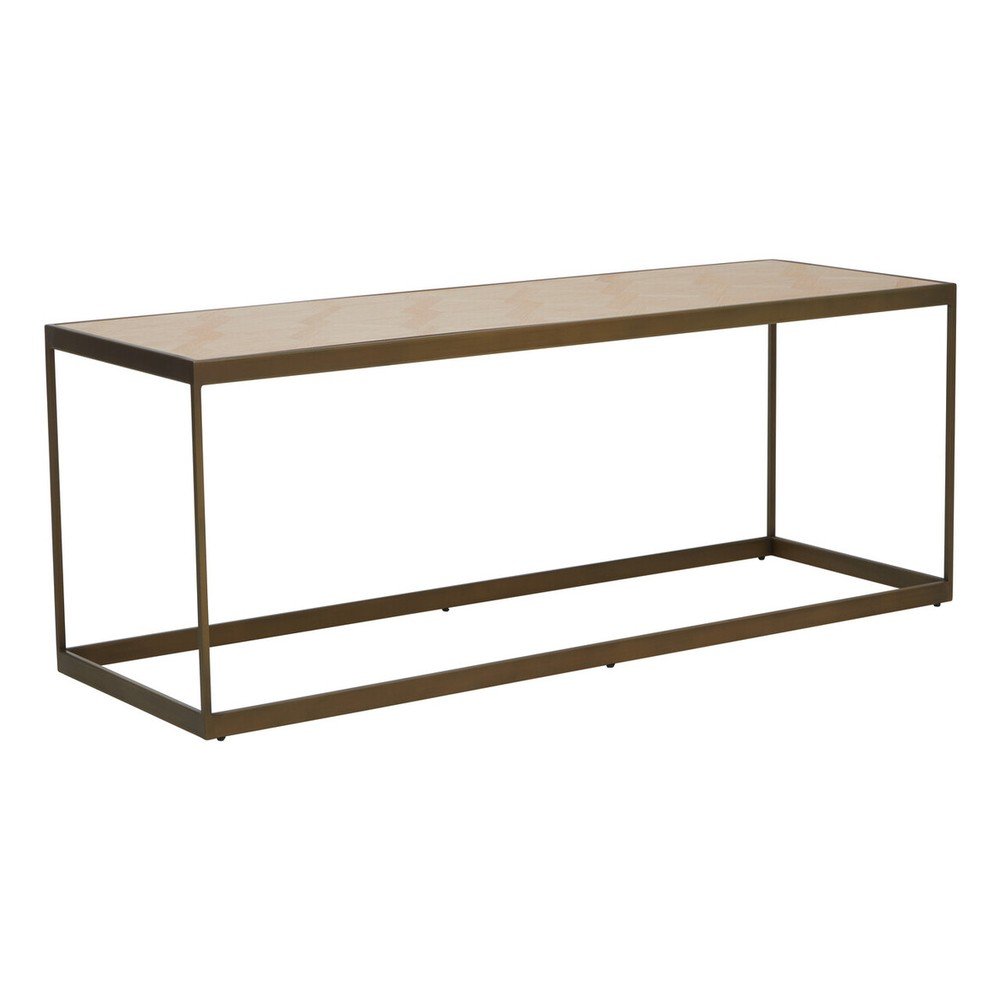 Barna-natúr színű dohányzóasztal tölgyfa dekoros asztallappal 40x120 cm Grenoble – Premier Housewares