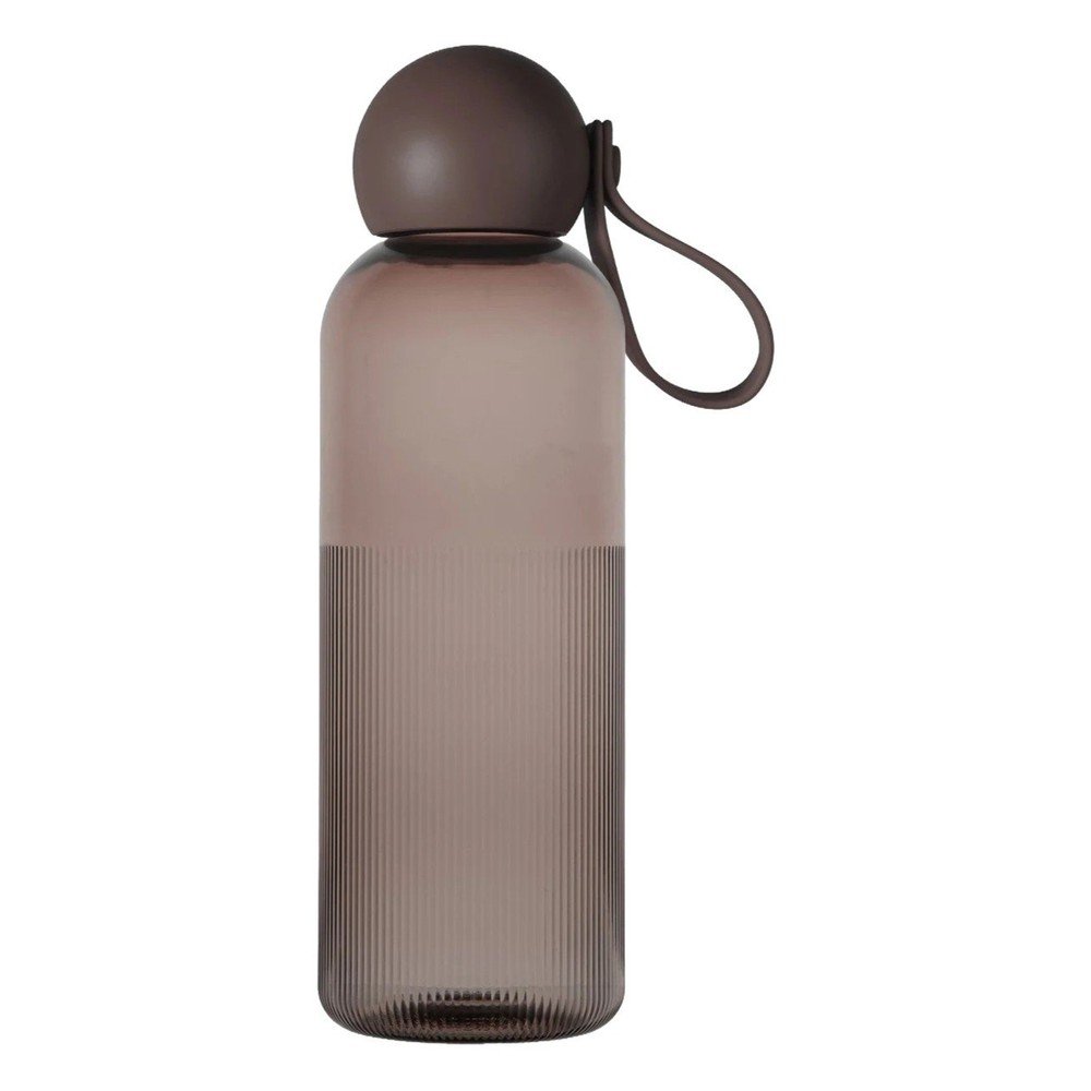 Barna újrahasznosított műanyag utazó ivópalack 650 ml Tom – Sagaform