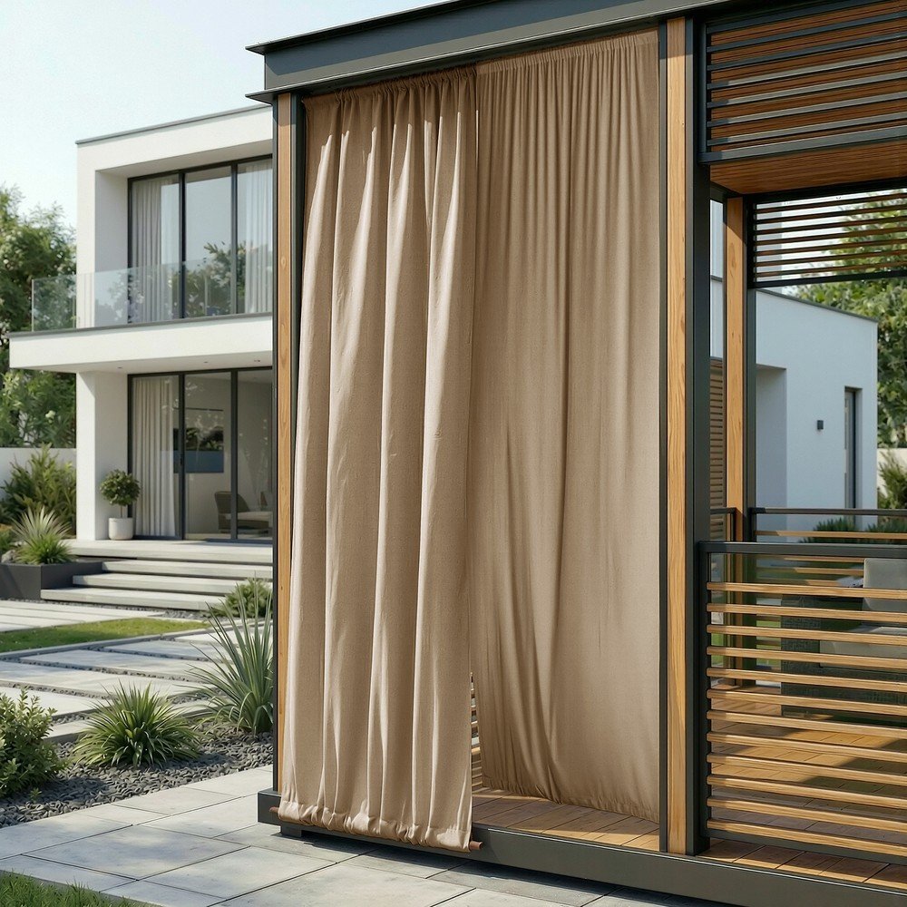 Bézs dimout (részleges sötétítő)-kültéri függöny 300x250 cm Calisto – Filumi
