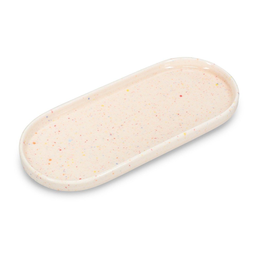 Bézs szervírozó porcelán tányér Fika – ONA
