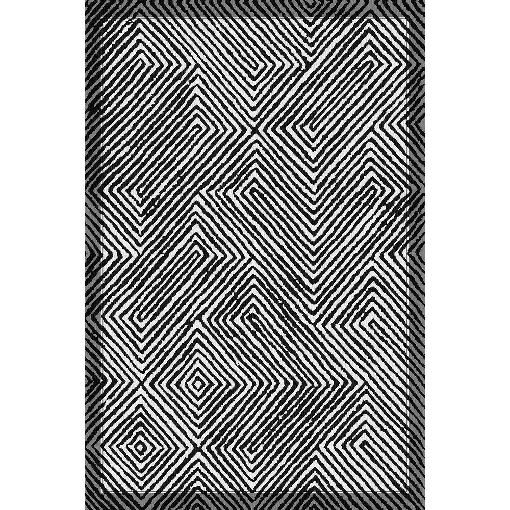 Fekete-fehér mosható futószőnyeg 80x300 cm Rimio – Vitaus