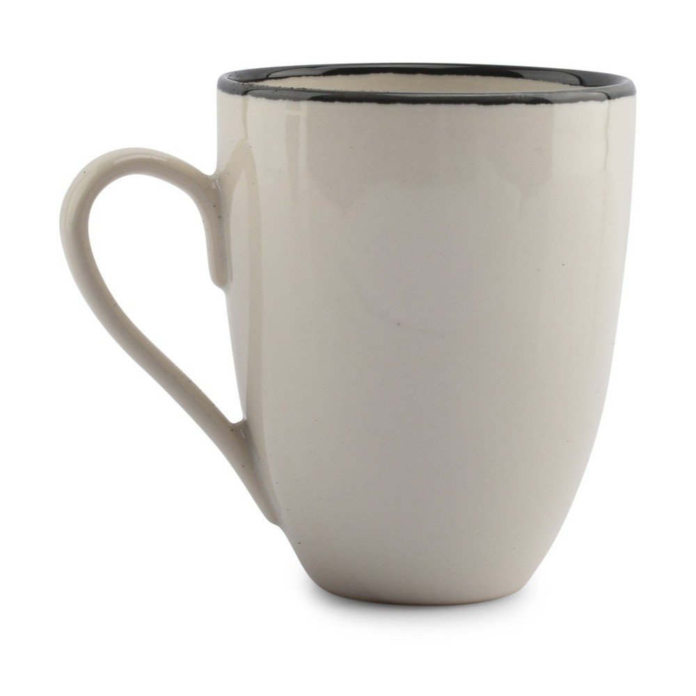 Fekete-krémszínű kőedény bögre 350 ml Gravel – ONA