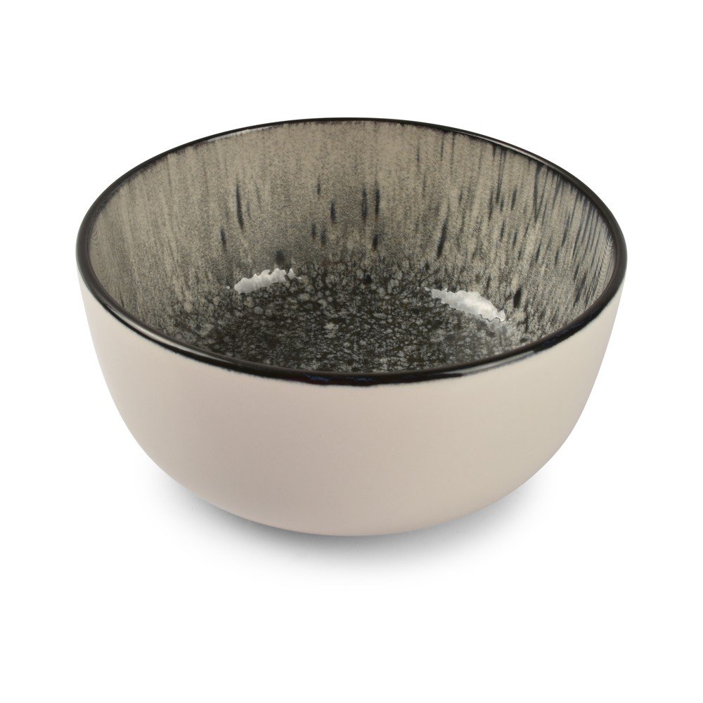 Fekete-krémszínű kőedény tálka 740 ml Gravel – ONA