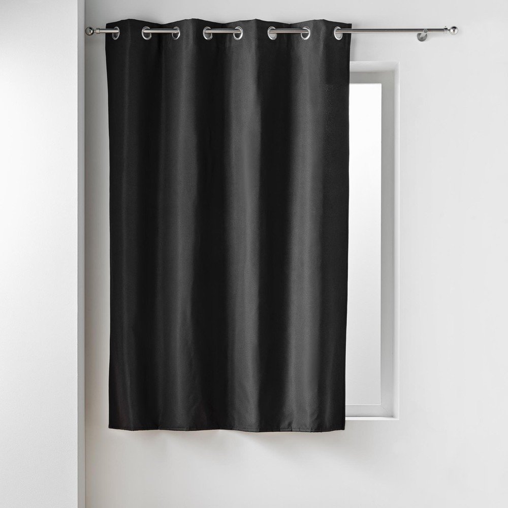 Fekete mikroszálas termo-dimout (részleges sötétítő) függöny 135x180 cm Micropolar – douceur d'intérieur
