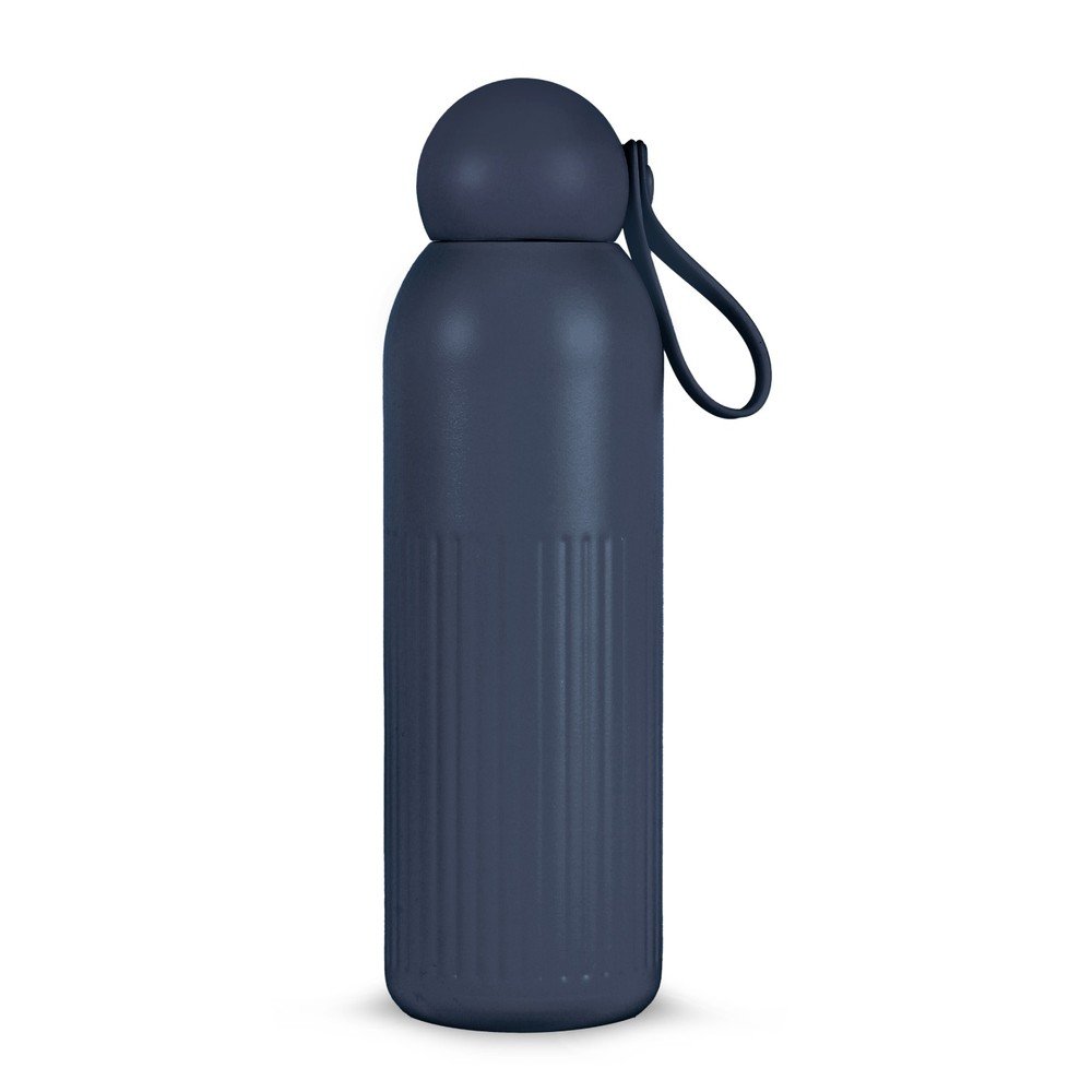 Kék rozsdamentes acél termopalack szívószállal 500 ml Tekla – Sagaform
